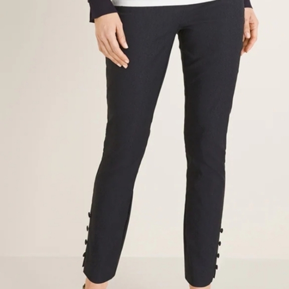 NEW! CHICO'S So Slimming Bridgitte Button Hem Ankle Pull On Pants. - Picture 1 of 12